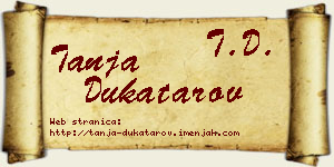 Tanja Dukatarov vizit kartica